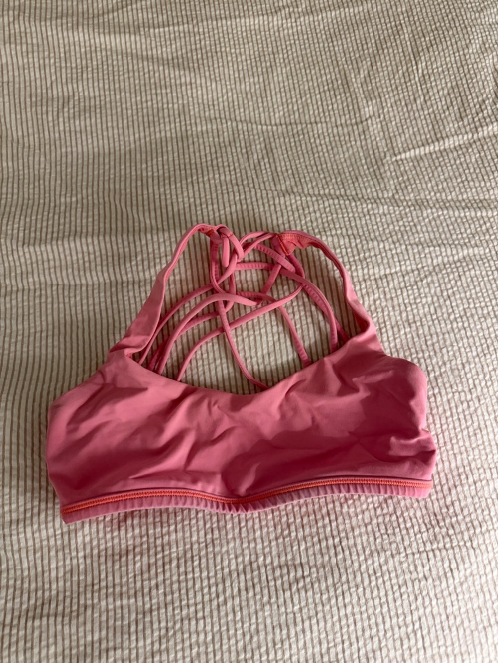 lululemon athletica Pink Strappy Athletic Crop Top